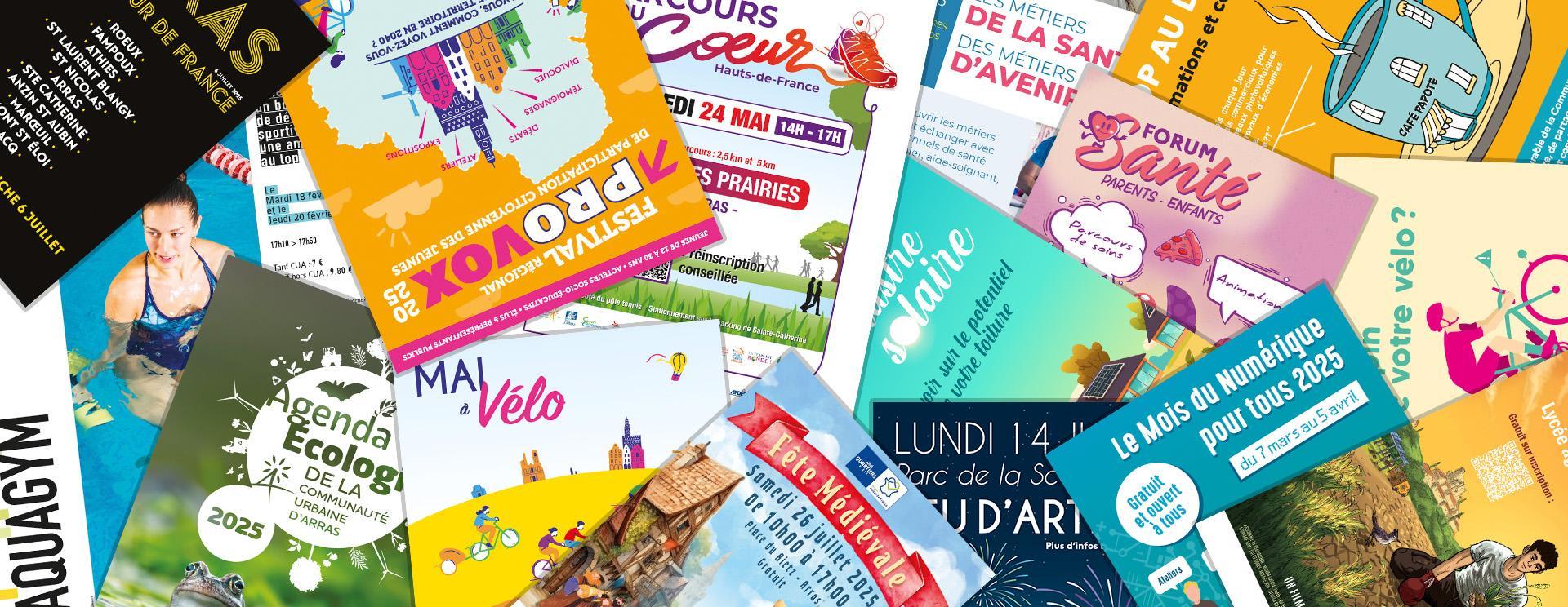 plaquettes de communication empilées les uns sur les autres