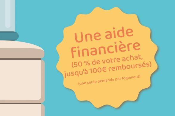 aide à l'achat d'un récupérateur d'eau de pluie une aide financière (50% de votre achat, jusqu'à 100€ remboursés) (une seule demande par logement) - Agrandir l'image, fenêtre modale